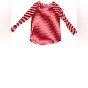Long Sleeves Red White Stripped T